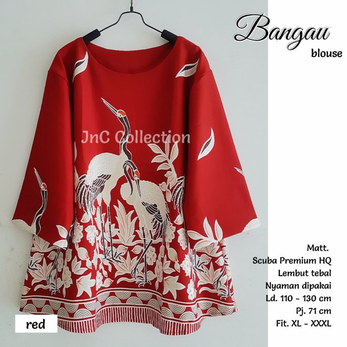 ATASAN JUMBO SCUBA BANGAU BLOUSE