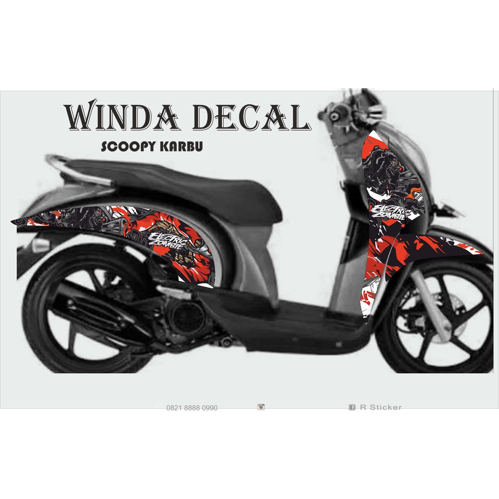 Decal scoopy karbu motif zombie