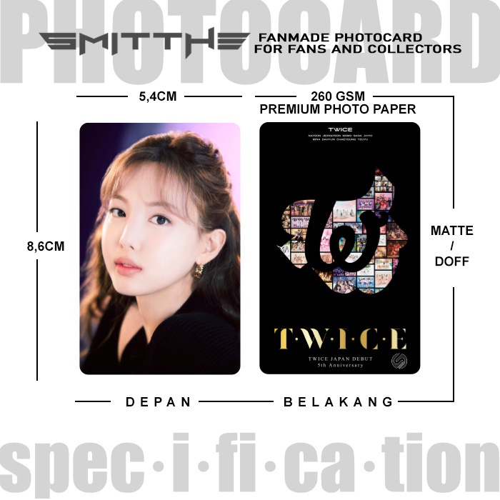 Photocard TWICE 5th Japan Debut Edition PT1 Kartu Koleksi KPOP Photo Card