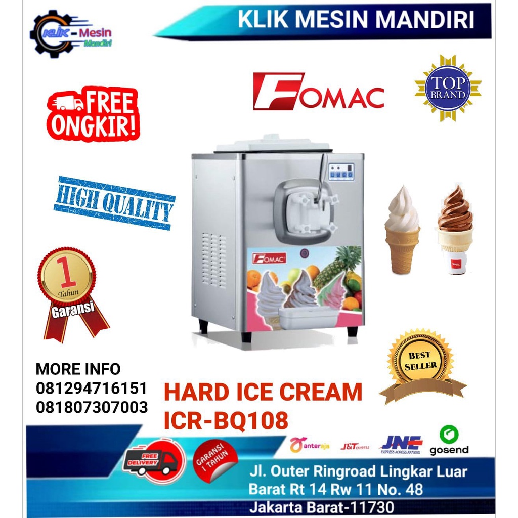 Mesin Pengolah Es Krim Mesin Es Krim Soft Ice Cream ICR-BQ108 FOMAC