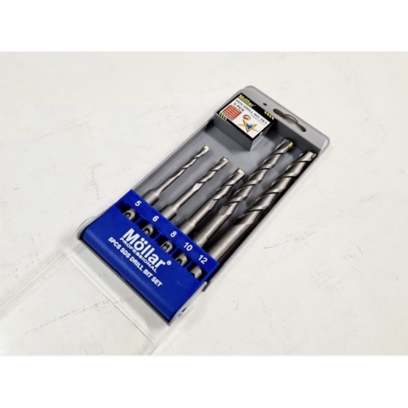 MOLLAR MATA BOR SDS DRILL BIT SET 5PCS untuk bor beton dan tembok