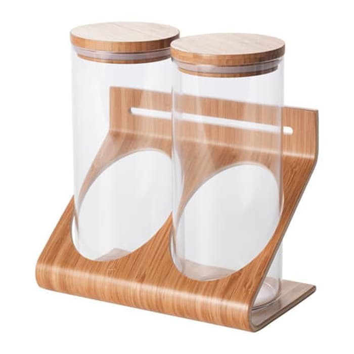 

Stoples Toples Bumbu dgn Wadah KacaBambu RIMFORSA Set Isi 2