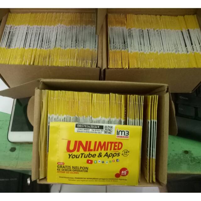 Kartu im3 0k AKTIF NIK DAN KK... TINGGAL PAKAI...