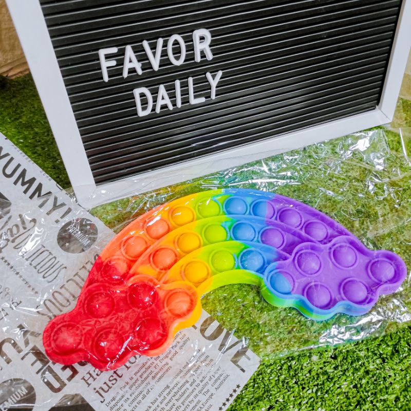 POP IT PELANGI MURAH | POP IT RAINBOW CLOUD | pop it awan pelangi | pop it readystock FAVOR daily po
