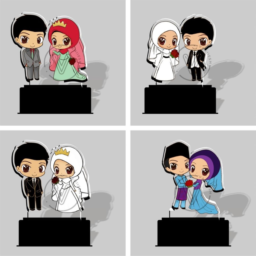 

Plakat Akrilik Custom Kotak Animasi Wedding 1E - 1H