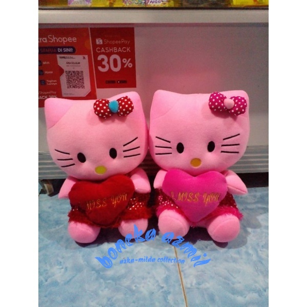 Boneka hello kity size l / love