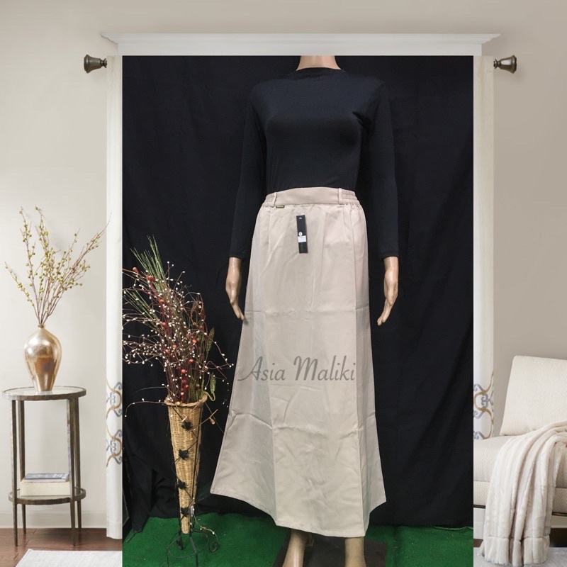 Rok Bahan Merk FIRDAUS Rok KURNIA YS  Rok dasar Rok A (ADA KANTONG DAN PINGGANG KARET)-Coksu/Krem