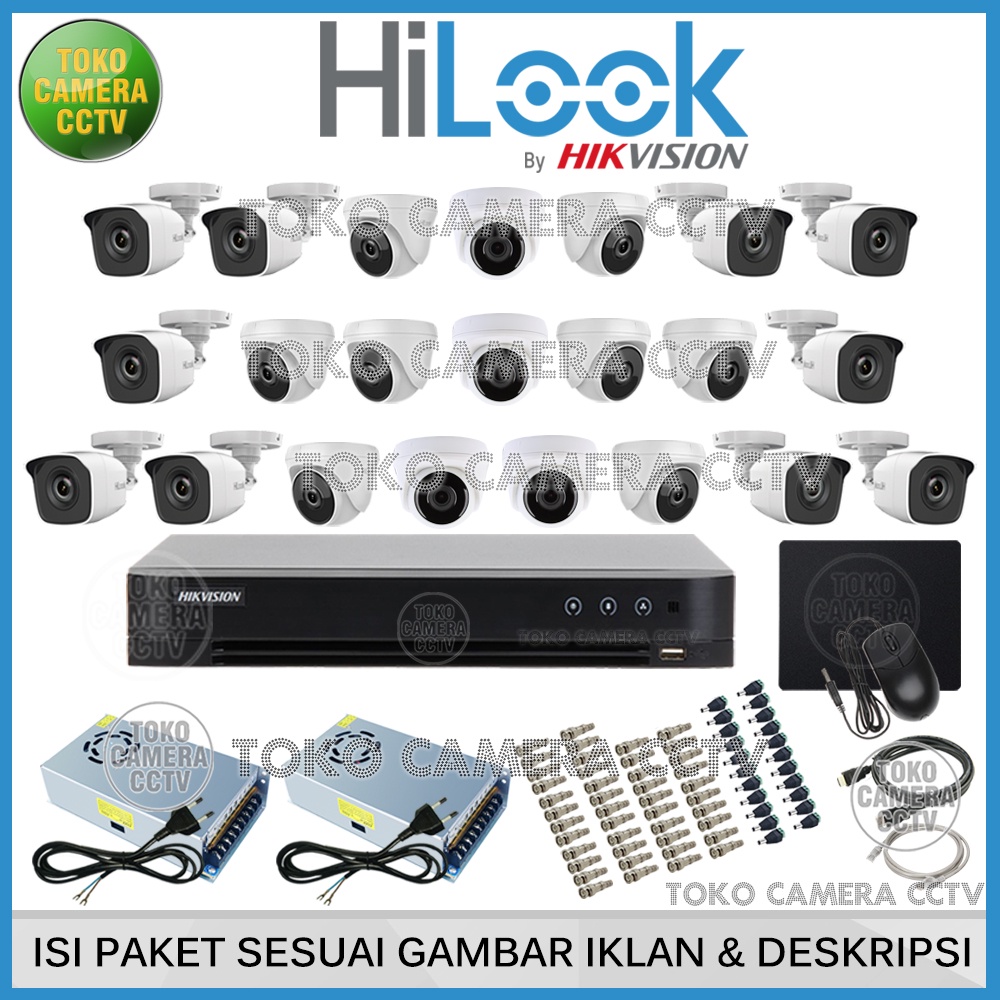 PAKET CCTV HILOOK 2MP 32 CHANNEL 22 KAMERA