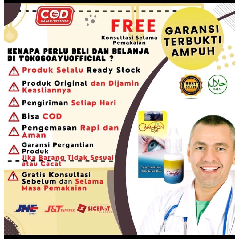 ( COD ) TERMURAH  Madu Gurah Mata The Cameron Eye Obat Tetes Mata Buram Katarak Minus Rabun Jauh Pal