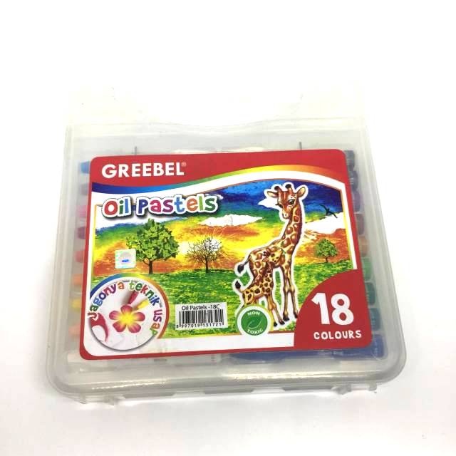 

Krayon greebel oil pastels 18 warna