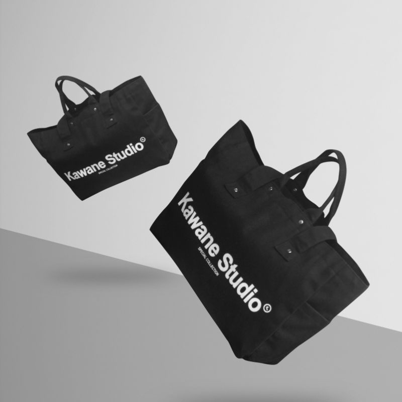 Kawane Studio - Totebag Canvas Premium White &amp; Black - Confidence
