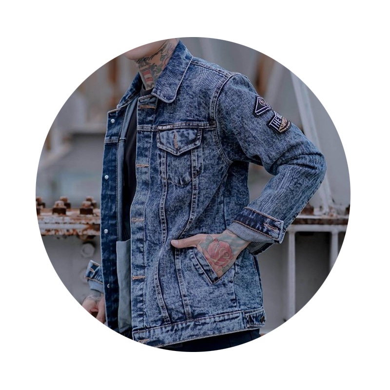 FREE ONGKIR - ORIGINAL THE BOJIEL JAKET JEANS TERBARU SANDWASH PRIA BORDIR SOFT JEANS TEBAL LEMBUT MANTAP PREMIUM-5