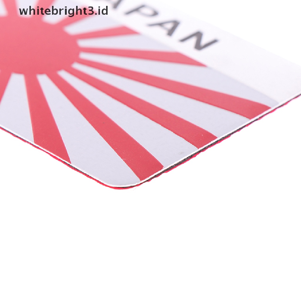 (whitebright3.id) 1pc Stiker emblem logo Bendera Jepang Bahan alloy Untuk Dekorasi Mobil / Motor