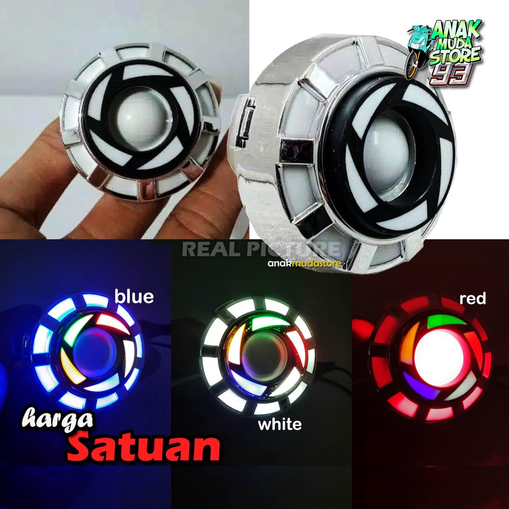 (L05R) Lampu Rem Projie LED Stoplamp LED Proji Pelangi Rainbow Kedip Beat Satria Vixion CBR Mio Fino