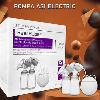 Image of Pompa ASI Elektrik Real Bubee Original / Breast Pump Electric / Pompa ASI Otomatis 2 Botol Susu