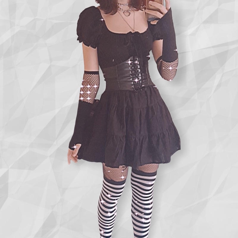 DRESS VINTAGE GOTH COQUETTE GRUNGE Y2K 00s