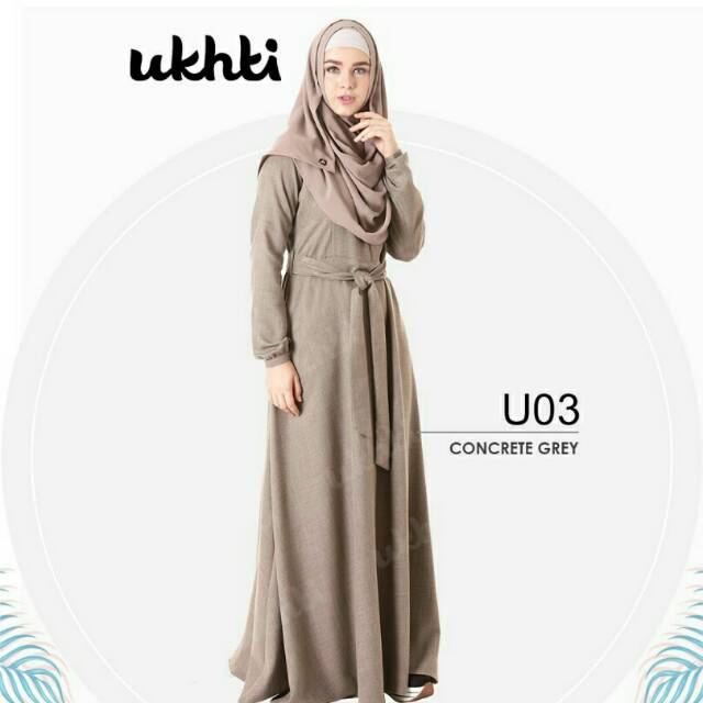 Gamis ORI UKHTI U03 | Gamis Syari | Dress | Gamis Busui | Gamis polos