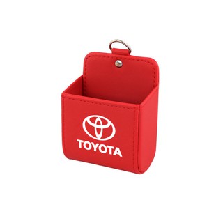 FORTUNER (G-CLUB) Tas Penyimpanan Handphone / Kunci / Kacamata Bahan Kulit Untuk Kisi Ac Mobil Toyota Vios / Rush Corolla / Camry / Avanza