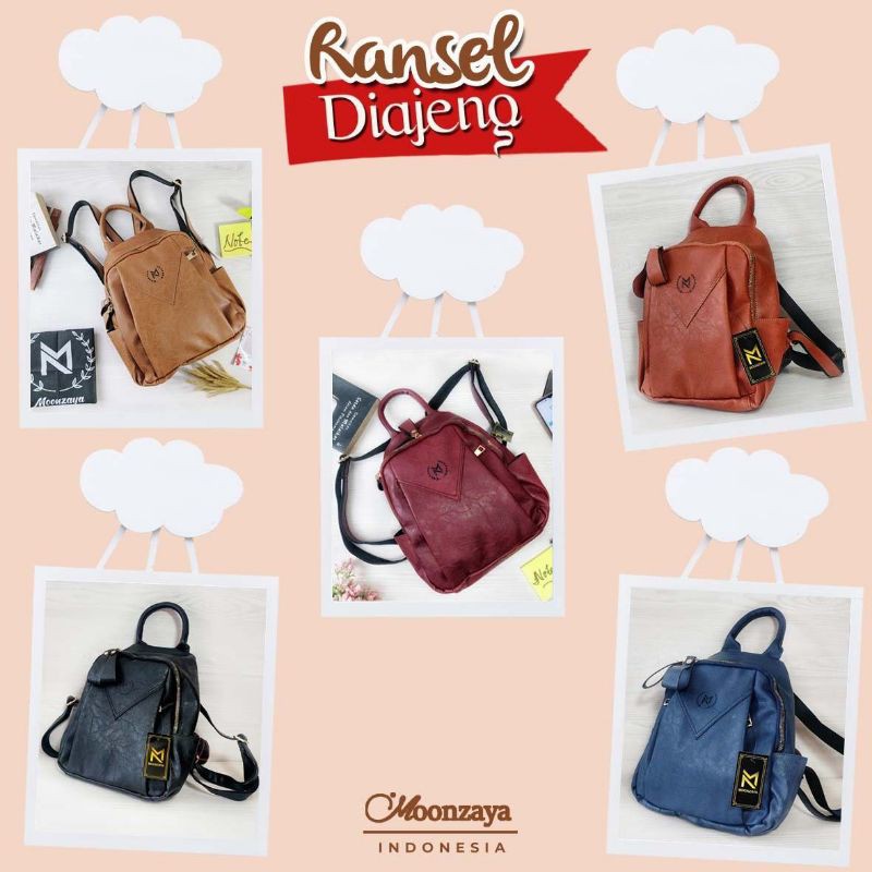 [bimastore] Ransel Diajeng By Moonzaya, tas gendong tas kulit sintetis