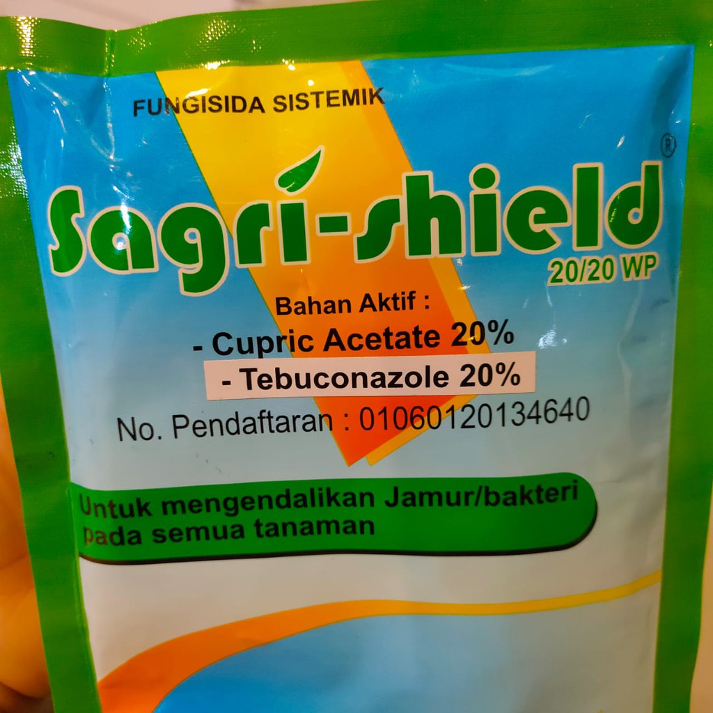 SAGRI-SHIELD 20/20 WP 50gram Fungisida Cupric Acetate 20% + Tebuconazole 20%