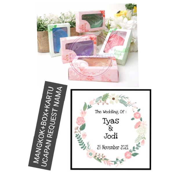 Souvenir Mangkok Daun+ Box Mangkok Mini Mangkok Sambel Hadiah Pernikahan Murah