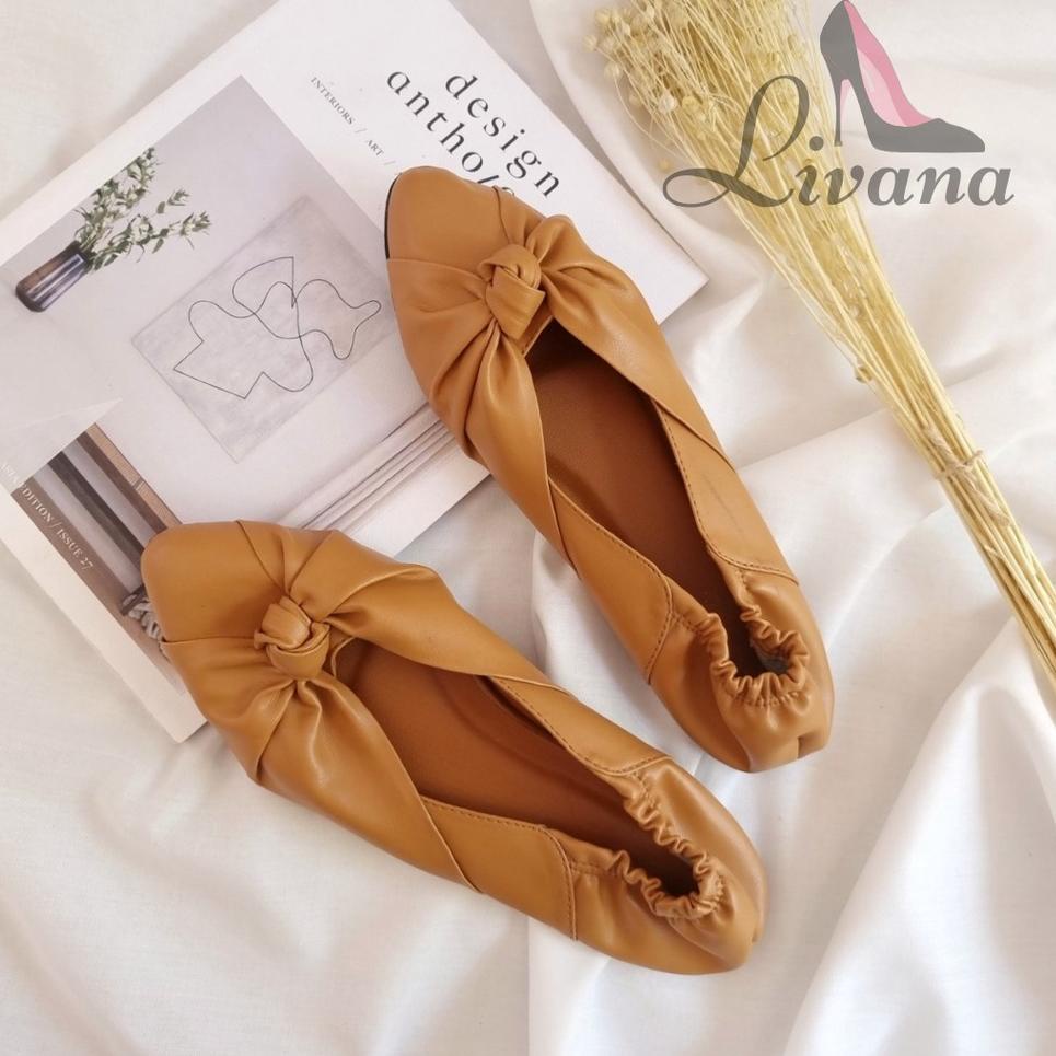Paling Diminati Sepatu Flatshoes Elastica Wanita Perempuan Cewek Kerja Kantor Formal Loafers Flat Sh