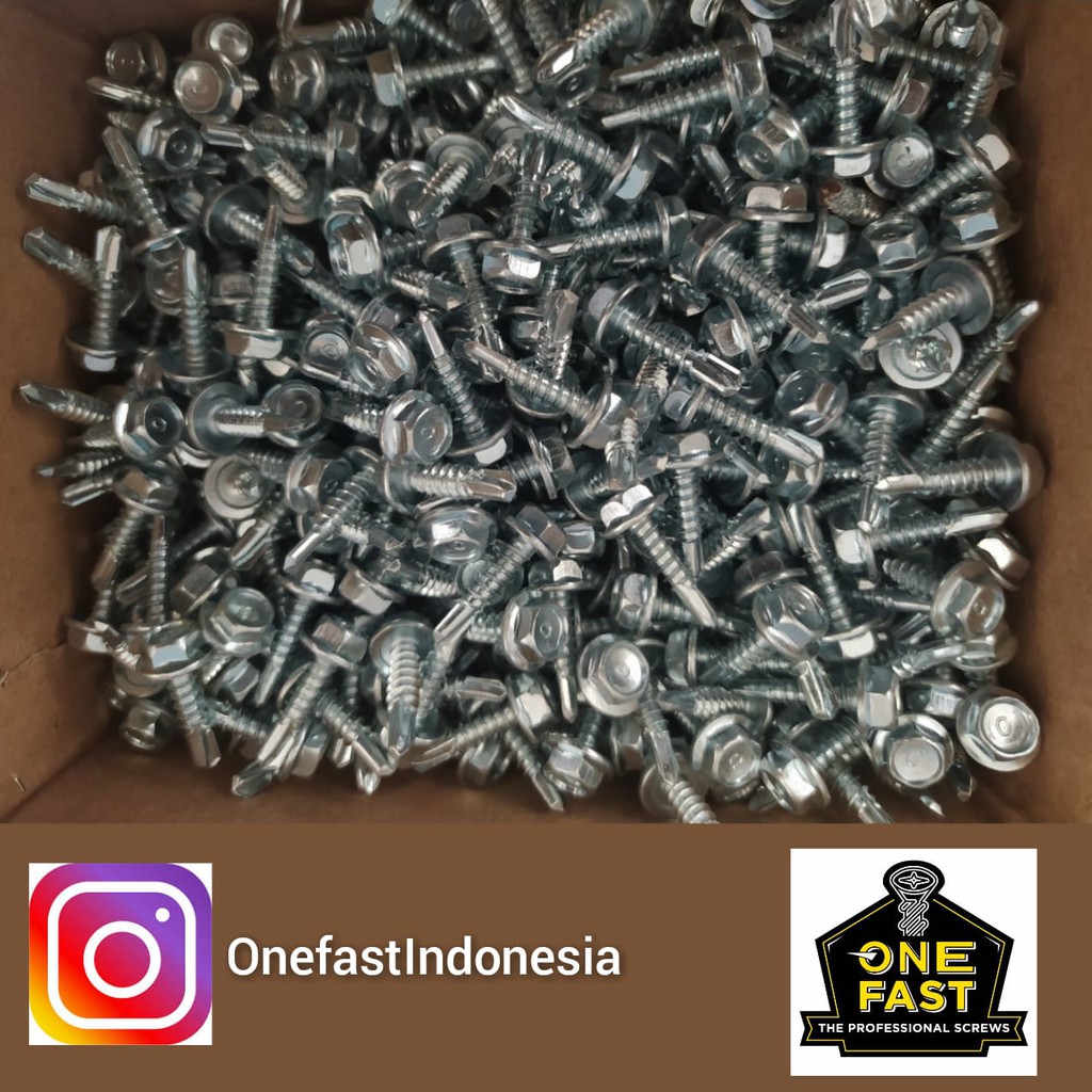 #12x20 SKRUP ROOFING RENG BAJA RINGAN TANPA KARET ISI 500 PCS