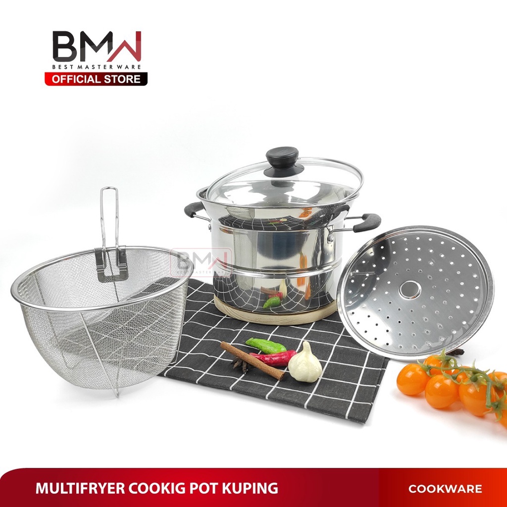 Jual Bmw Kitchen Ware Panci Set Kukus Goreng Rebus Deep Fryer In Kuping Panci Sup Korea