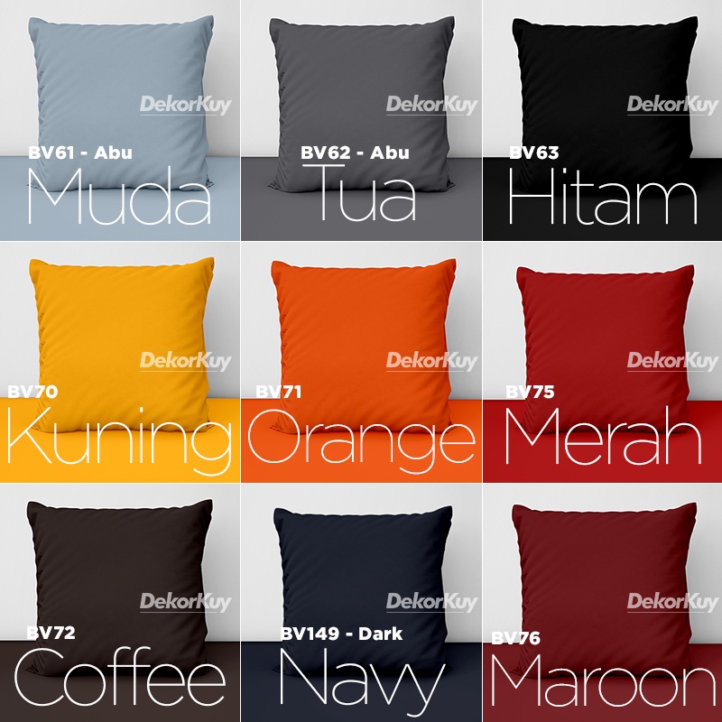 Sarung Bantal Sofa / Sarung Bantal Kursi Uk. 30, 40, 45, 50, 55, 60, 65, 70