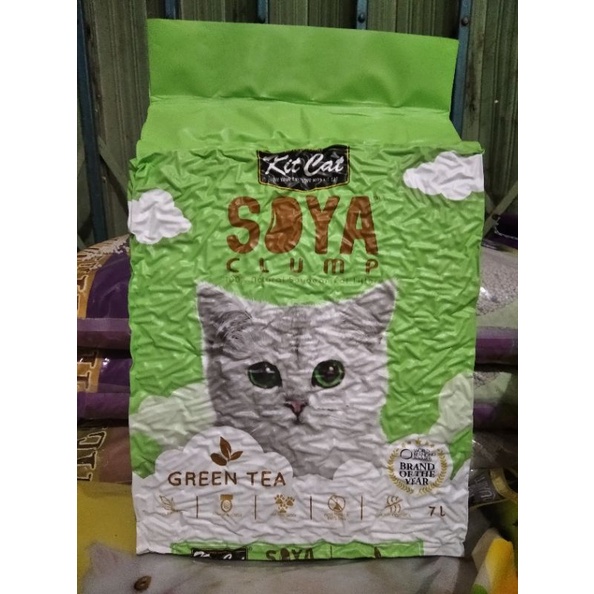 Pasir Kit Cat Soya Tofu 7liter Pasir soya Aroma Green Tea