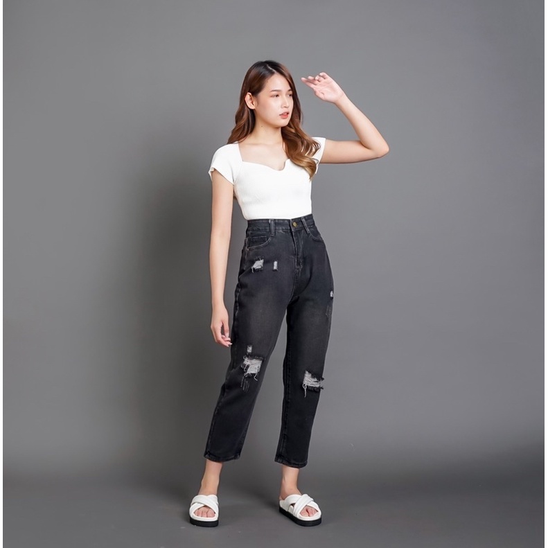 [LUXE.DLABEL] LIONEL JEANS | Celana Jeans Wanita Highwaist Jeans Boyfriend Jeans Baggy Jeans Import