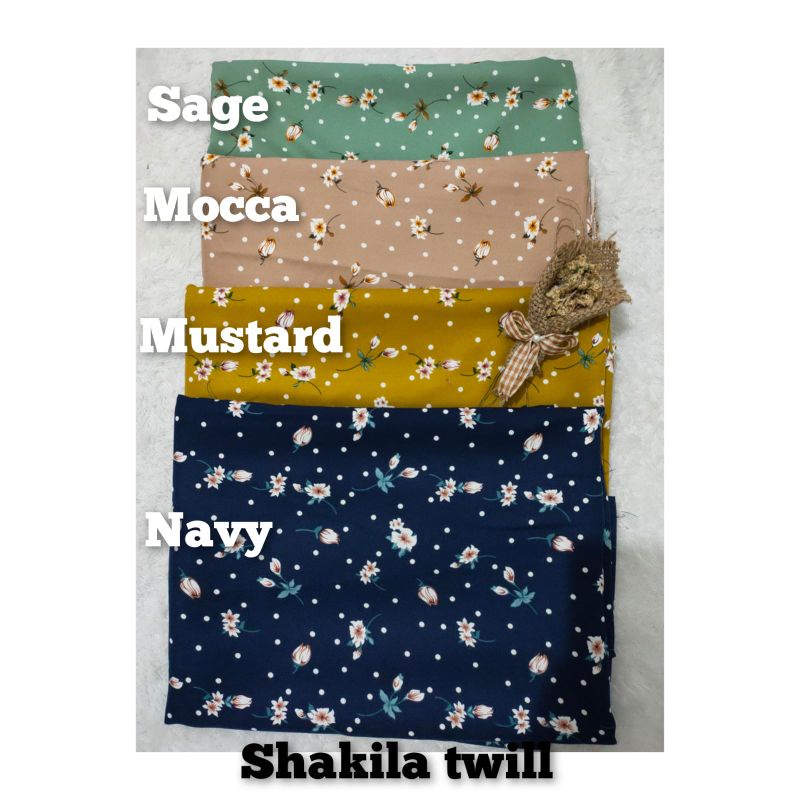 bahan shakila twill | kain dan bahan eceran | shakila