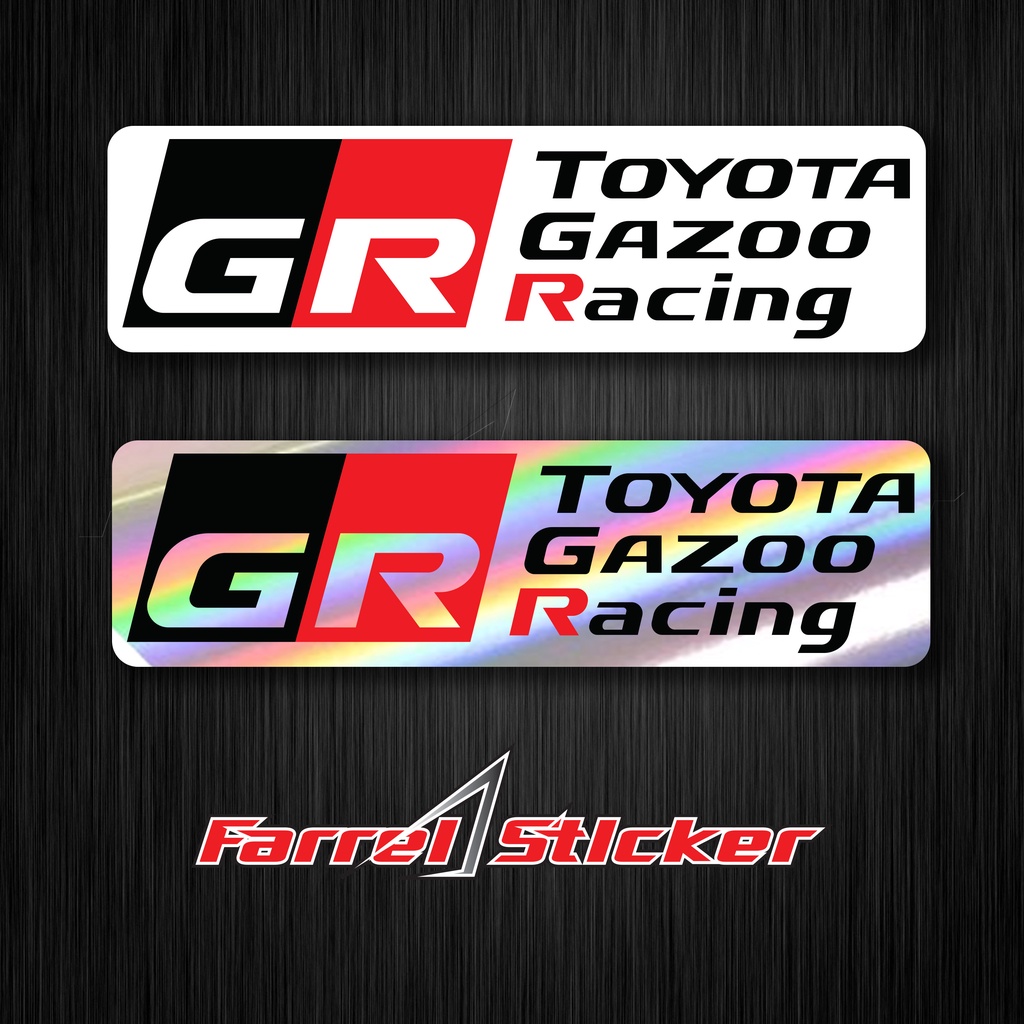 stiker toyota GR Sticker Gazoo Racing 8 cm