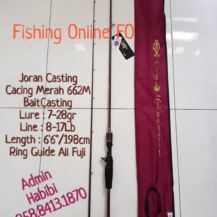 Promo Joran casting cacing merah 662 Diskon