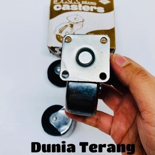 4 BIJI/1 SET - Roda Karet SKK UG - Roda SKK-UG50R Gepeng Skrup - Roda Kursi 50mm 2in - Roda Casters SKK UG 50 R