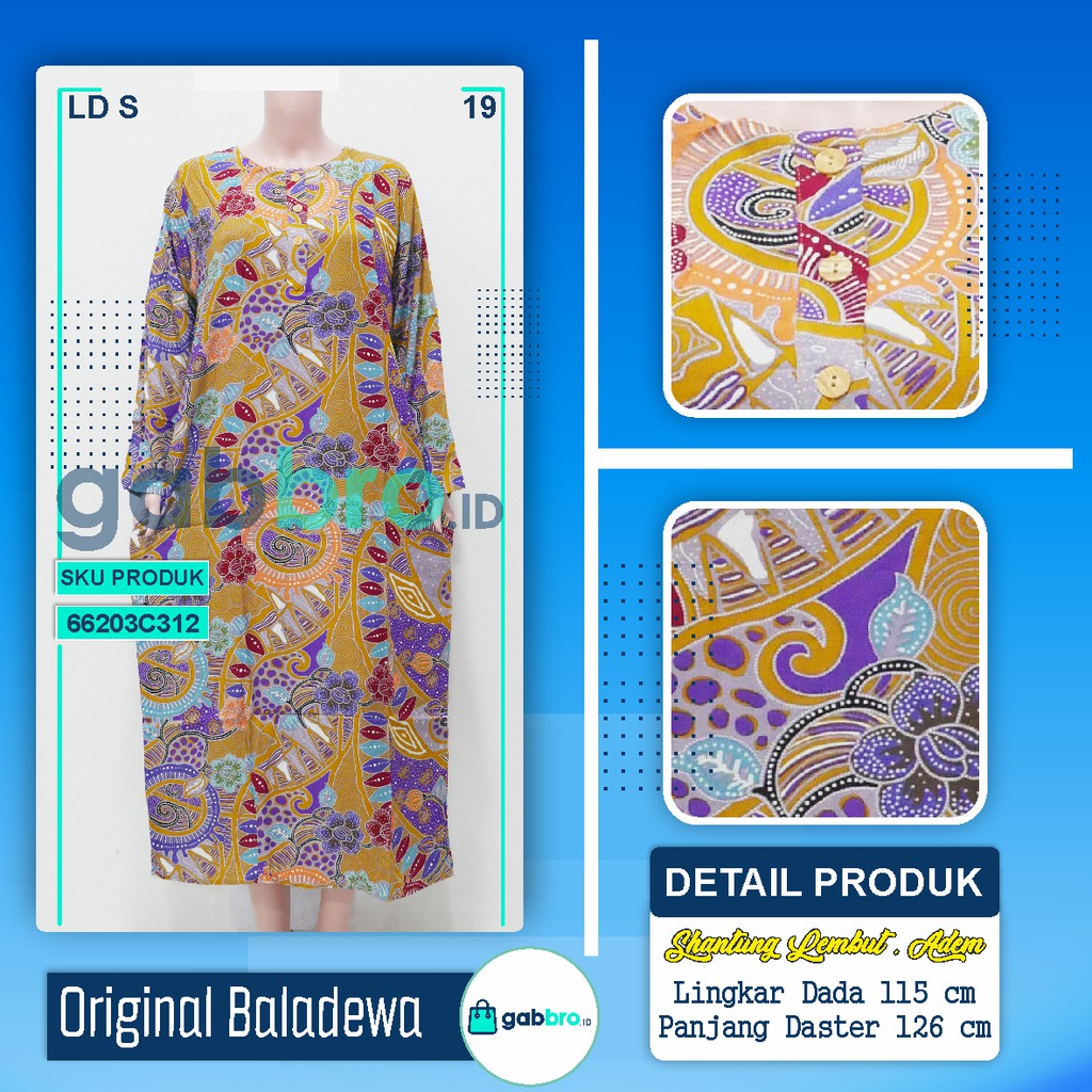 GABBRO DASTER  BATIK  SOLO ASLI LONGDRES BALADEWA  