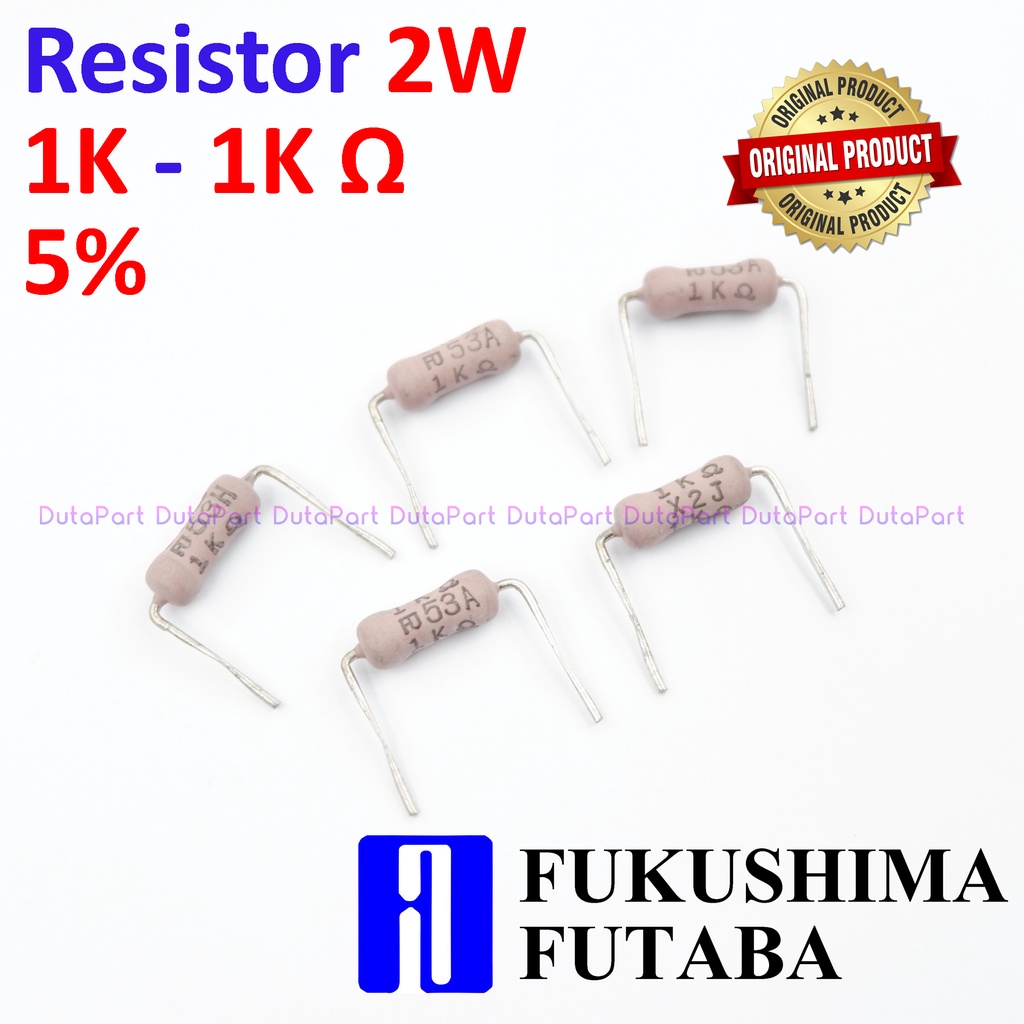 Resistor 1K Ohm 2 Watt 5% ORIGINAL FUTABA 2W 1 K HIGH QUALITY