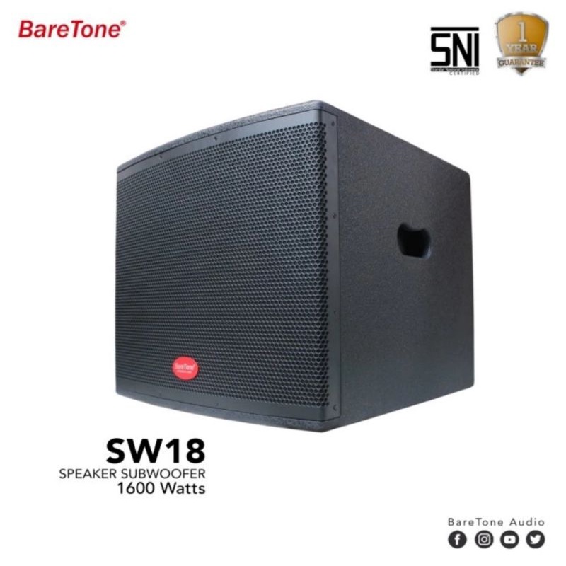 Subwoofer Aktif Baretone 18 inch SW18 sub woofer aktive sw 18 Original