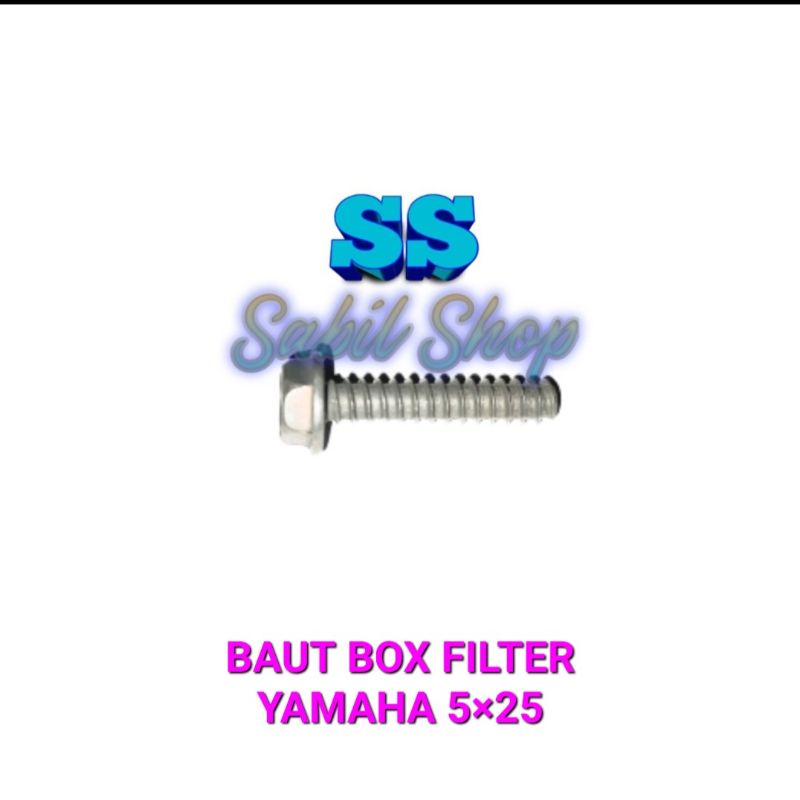 10 BAUT BOX FILTER MIO BAUT BOX FILTER MOTOR YAMAHA BAUT BOX FILTER YAMAHA BAUT FILTER YAMAHA MATIC NMAX MIO AEROX UKURAN M5x25