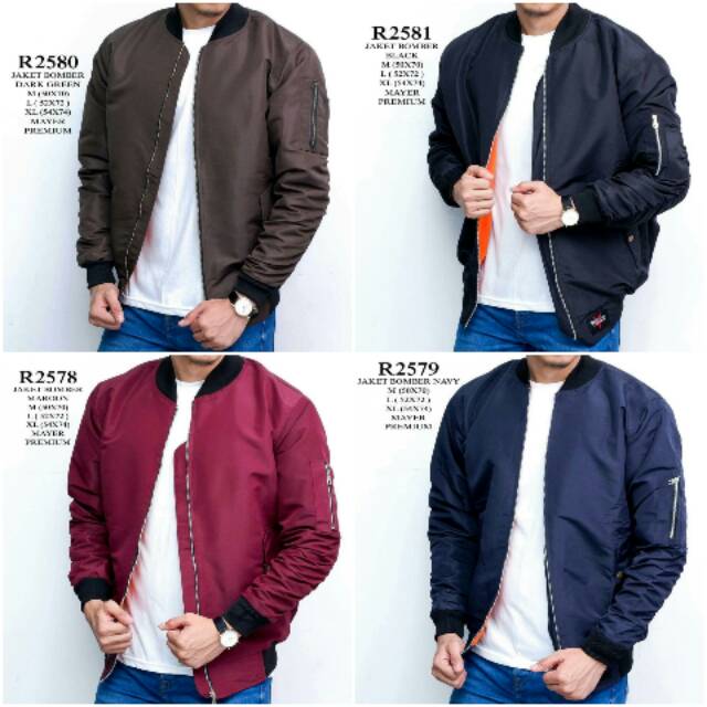 Jaket Bomber Polos Terbaru