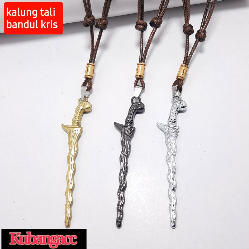 Kalung. Kalung Tali Liontin Keris Kalung Tali Keris Kalung Tali Pria Wanita Kalung Tali cowok cewek