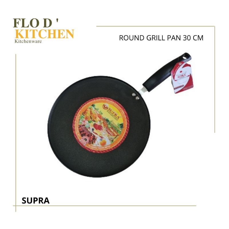[ TERMURAH ] Wajan Pemanggang Datar 30cm Supra - Round grill 30cm Supra - Sate Pan - Grill pan