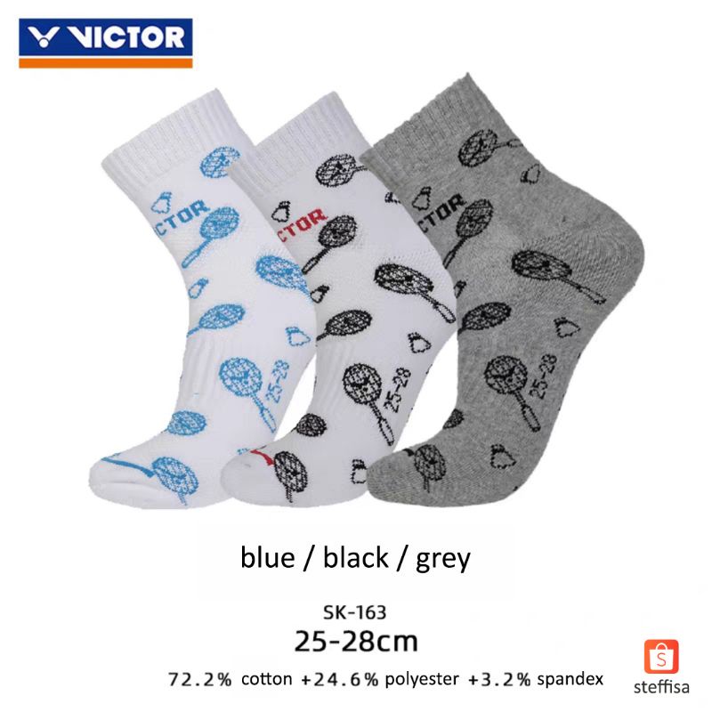 KAOS KAKI VICTOR | kaus kaki olahraga badminton bulu tangkis sport socks original new cewek cowok laki perempuan cod sk 163 158 252