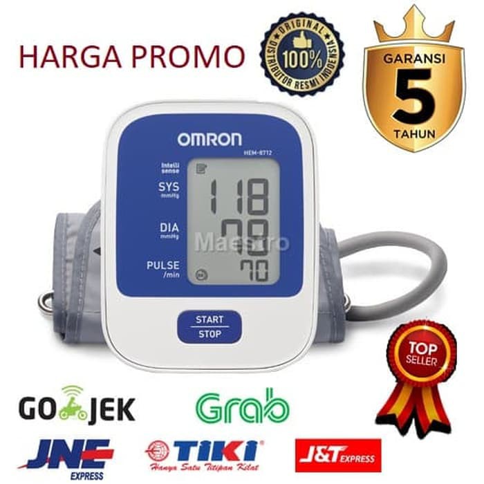 Ori OMRON HEM-8712 Tensimeter Digital Alat Ukur Tensi Tekanan Darah Aman