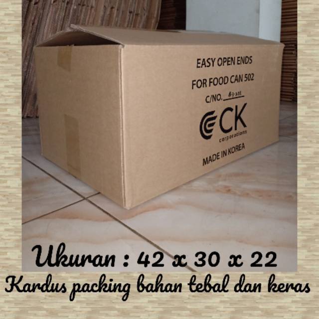 

Kardus/kardus packing/kardus bekas kondisi 98% masih seperti baru/polos luar dalam/bahan tebal