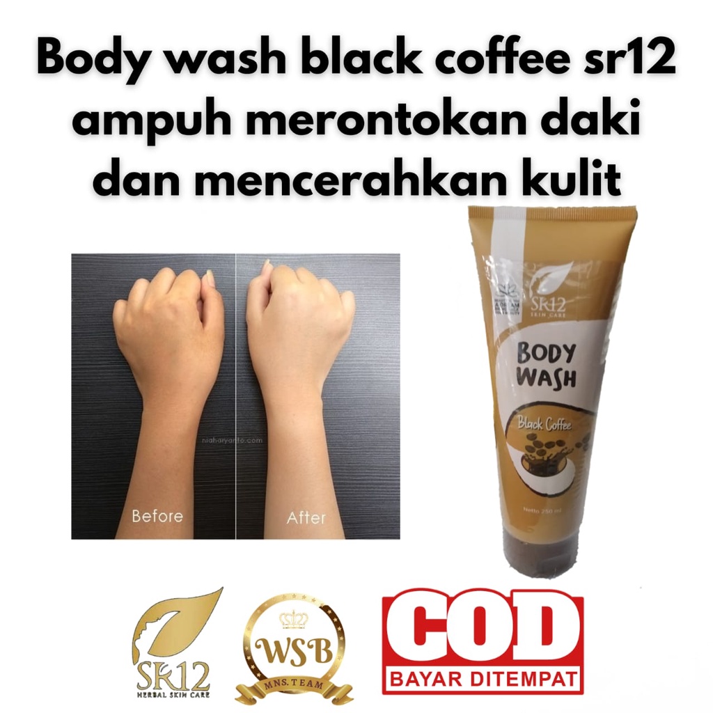 Body Wash SR12 | Body Wash Aloe Vera &amp; Body Wash Black Coffee | Netto 100ml | Sabun Mandi SR12