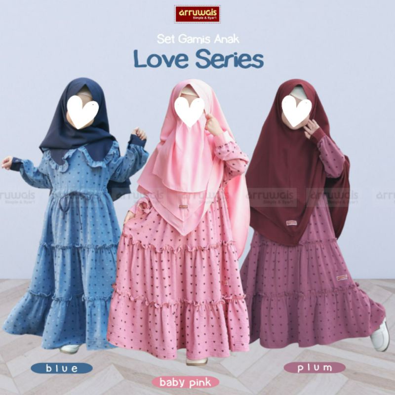 Gamis anak love by Arruwais