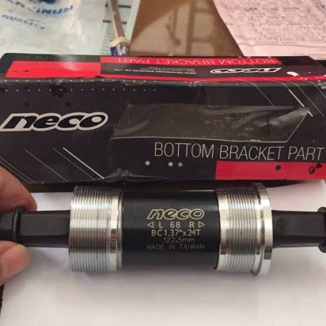 BOTTOM BRACKET BB AXLE KOTAK BEARING SEPEDA 110 113 118 122 127MM