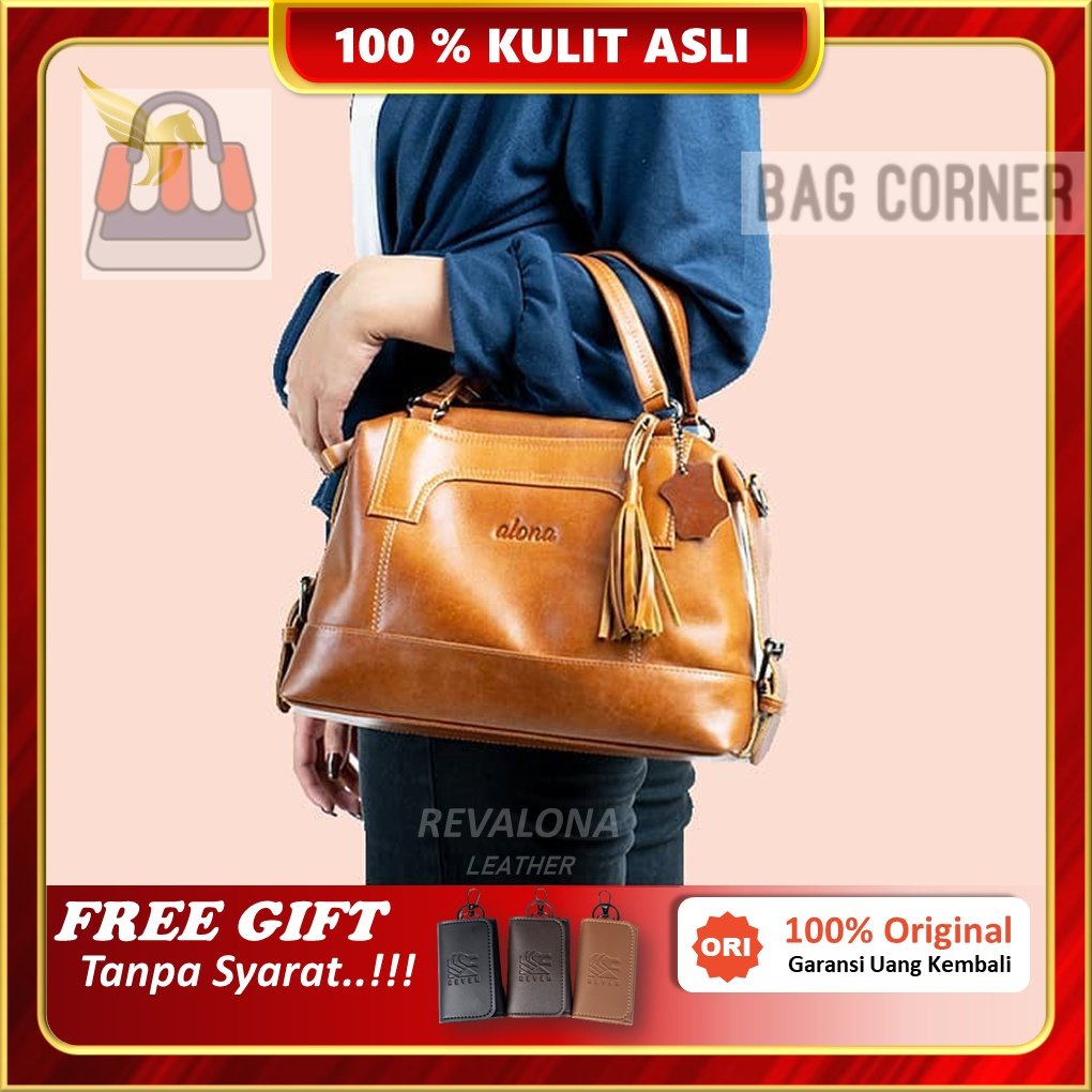 BagCorner - Tas Jinjing Wanita Besar Kulit Asli | Tas Selempang Kerja Wanita Elegan Shoulder Sholder