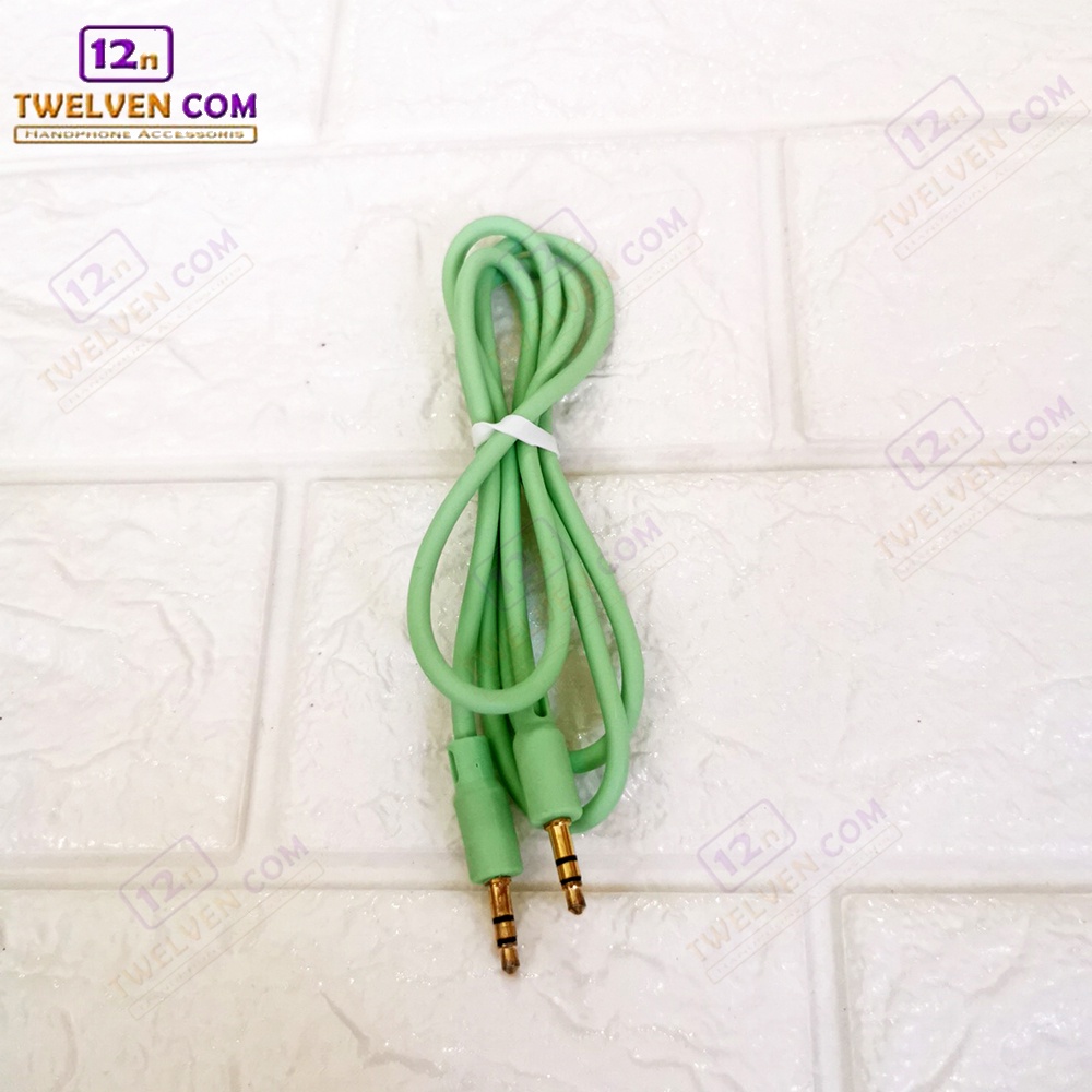 Kabel Aux To Aux Macaron Audio 1 in 1 Komputer HP Laptop 1 Meter